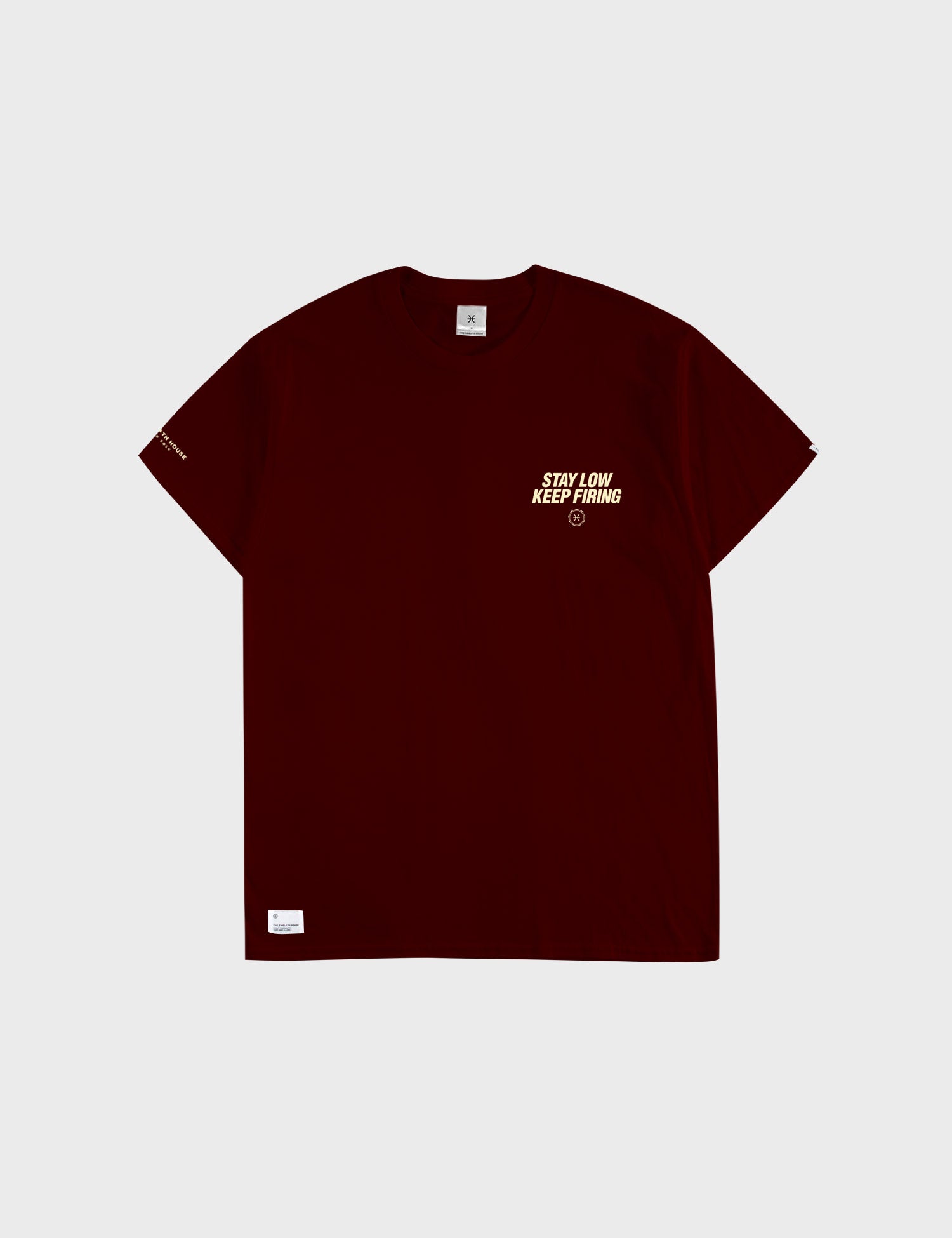 Stay Low Keep Firing (Maroon)