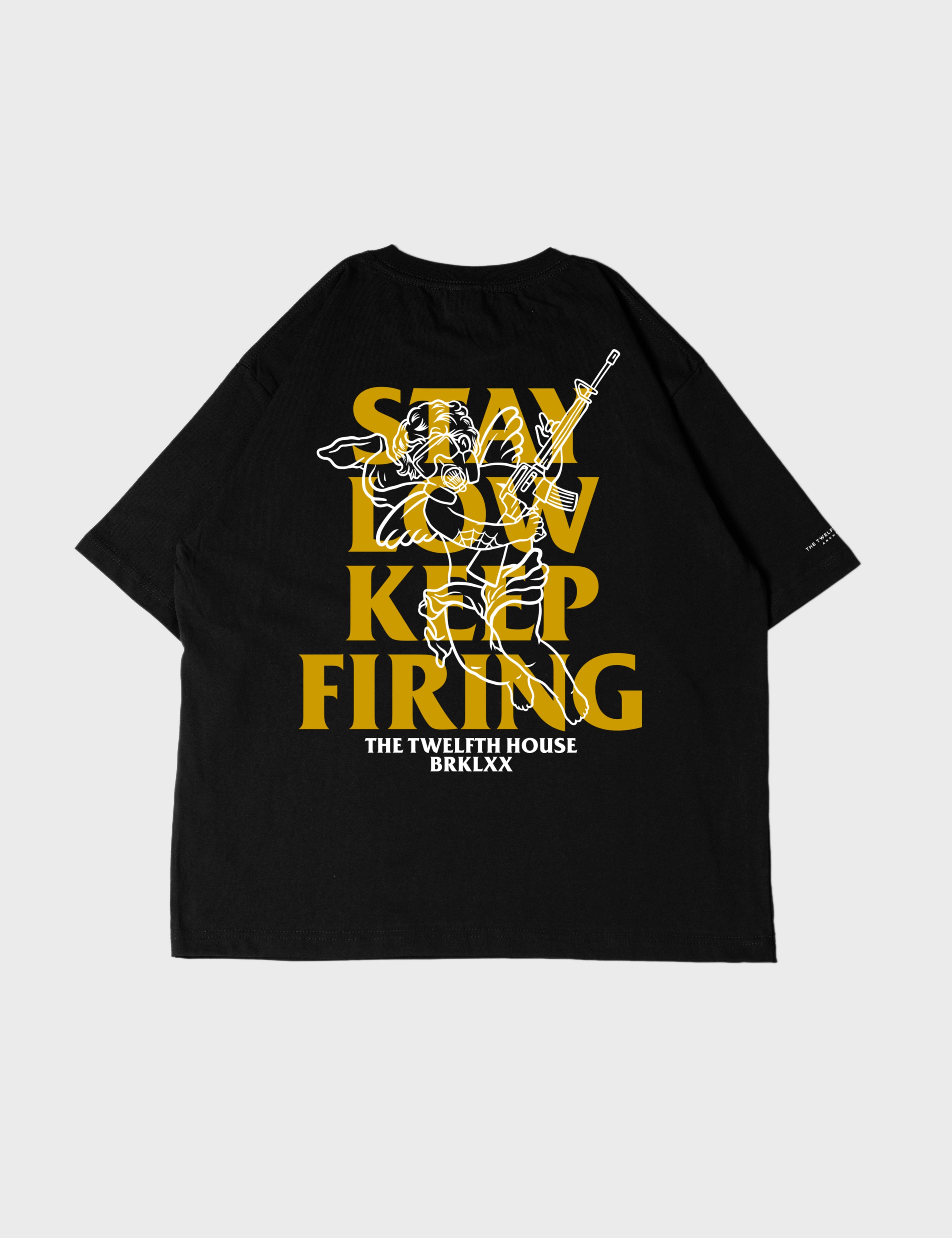 BRKLSS Stay Low Keep Firing (Black/White/Bronze) — 2026 Fit