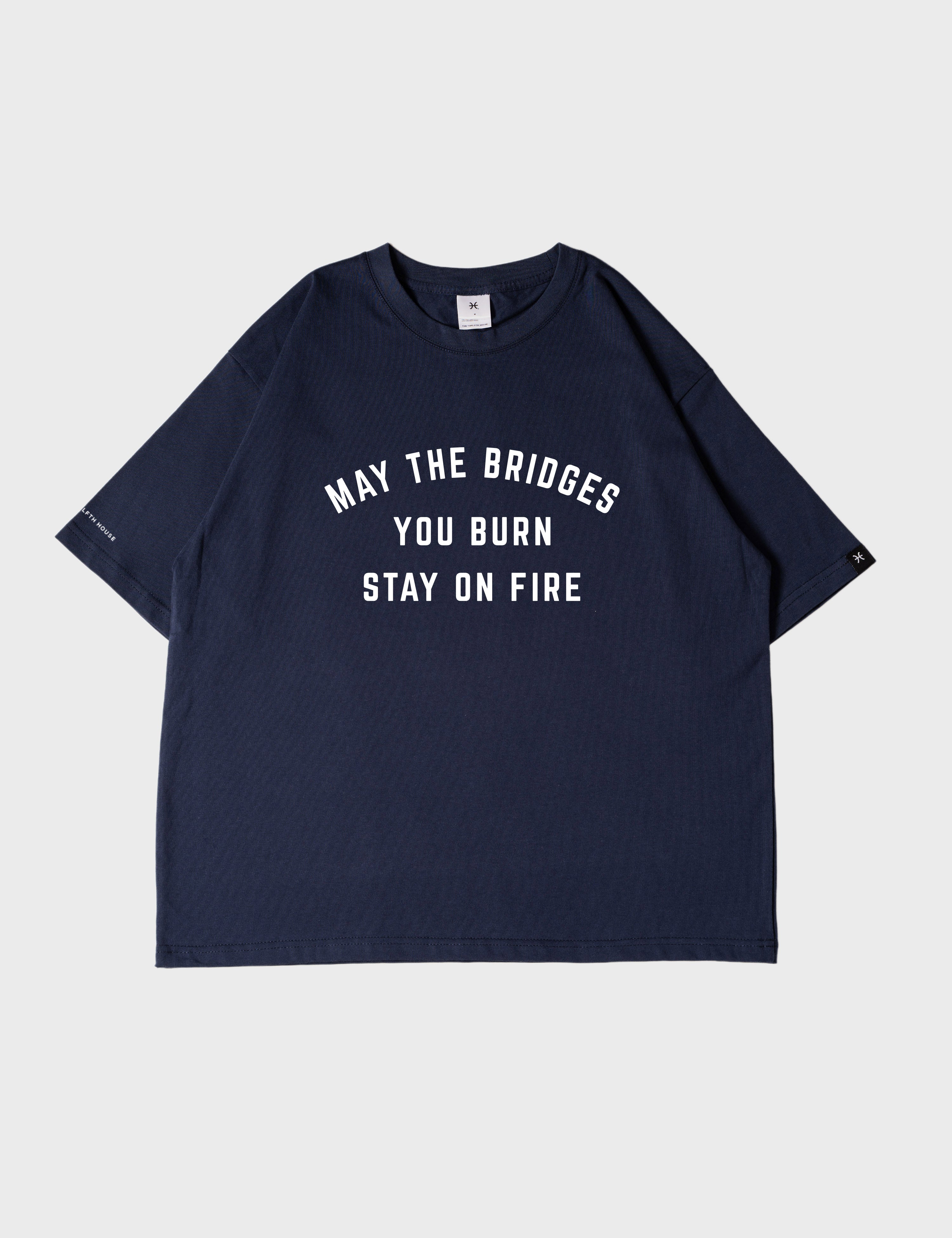 Burning Bridges (Navy/White) — 2026 Fit