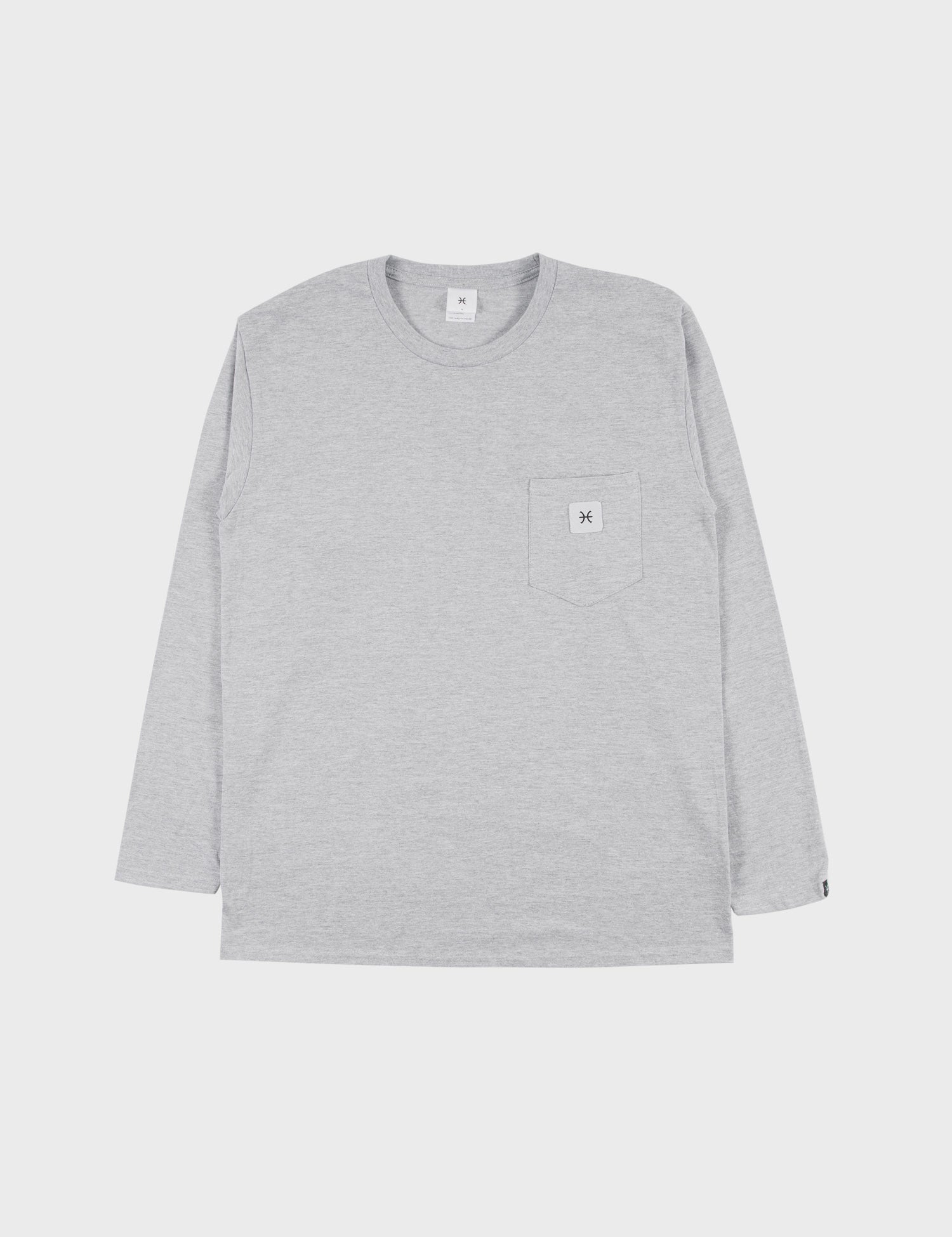 Label Long Sleeve Pocket Shirt (Grey)