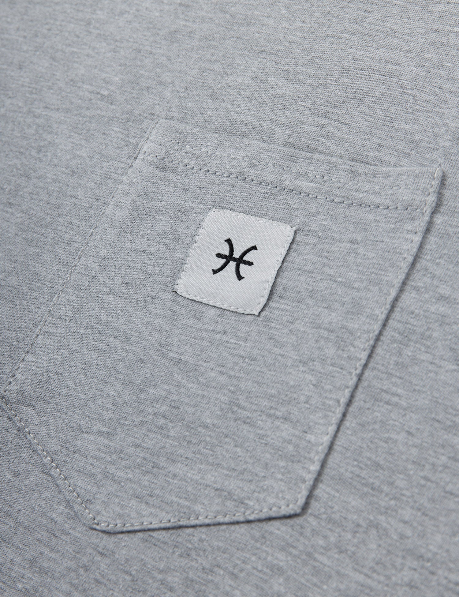 Label Long Sleeve Pocket Shirt (Grey)